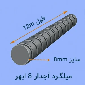 میلگرد آجدار ۸ ابهر